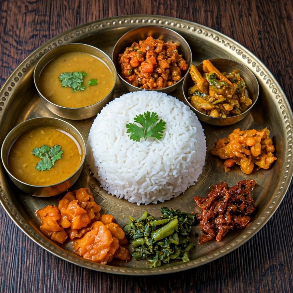 Authentic Nepali Dal Bhat Thali